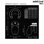 ADDICTED TOYS LOCKED - OBSIDIAN HOLD PENIS CAGE SIZE M