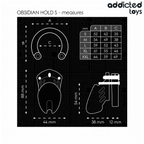ADDICTED TOYS LOCKED - OBSIDIAN HOLD PENIS CAGE SIZE S