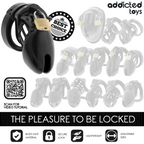 ADDICTED TOYS LOCKED - OBSIDIAN HOLD PENIS CAGE SIZE S