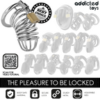 ADDICTED TOYS LOCKED - IRON CELL METAL PENIS CAGE SIZE M