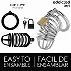 ADDICTED TOYS LOCKED - IRON CELL METAL PENIS CAGE 5 CM SIZE L