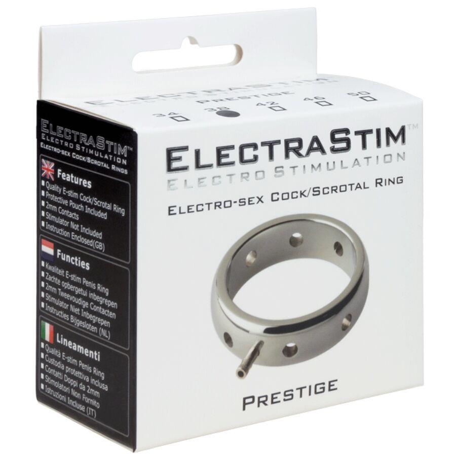 ELECTRASTIM - PRESTIGE ELECTROMAGNETIC METAL PENIS RING 38 MM