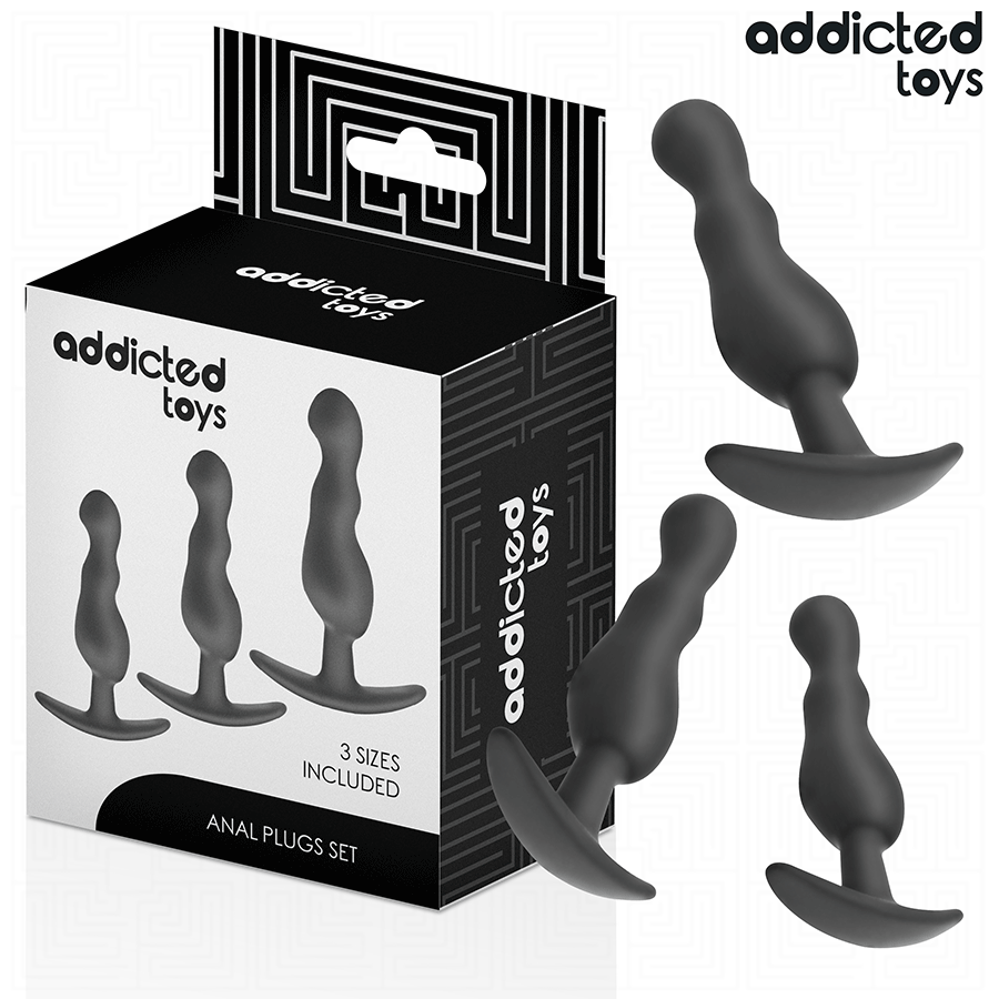 ADDICTED TOYS - SET OF 3 ANAL PLUG SILICONE MODEL 1
