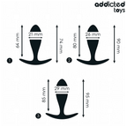 ADDICTED TOYS - SET OF 3 ANAL PLUG SILICONE MODEL 2