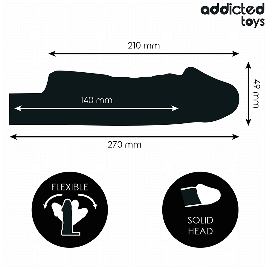 ADDICTED TOYS - TRANSPARENT PENIS SHEATH SIZE M 27 CM