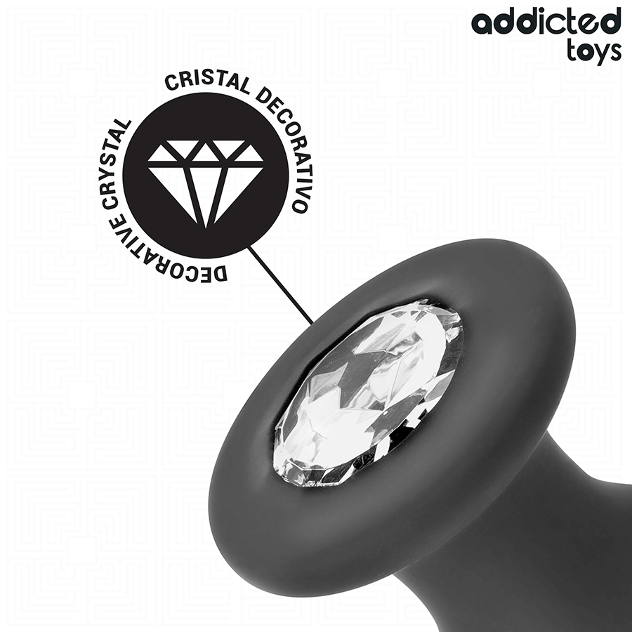 ADDICTED TOYS - ANAL PLUG WITH JEWEL SILICONE SIZE S 8.8 CM
