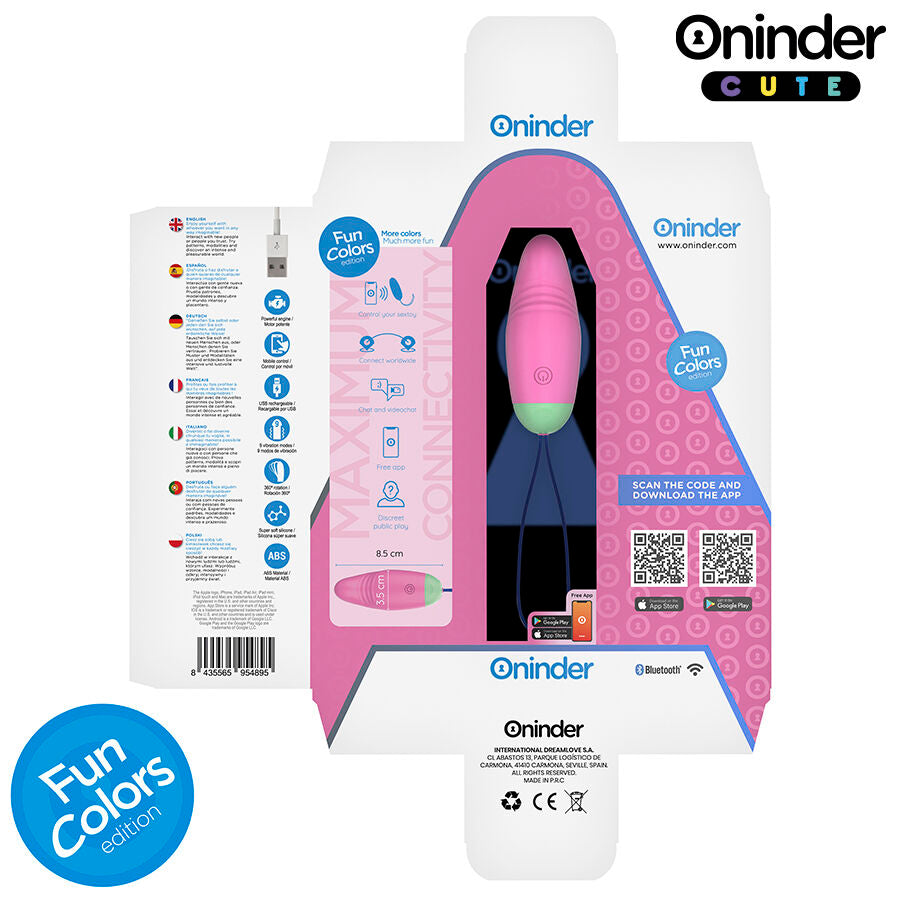 ONINDER CUTE - LOVE PLEASURE VIBRO-ROTIERENDES EI 360° SILIKON - KOSTENLOSE WELTWEITE APP