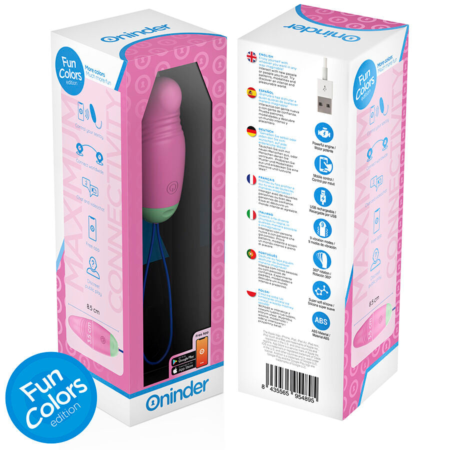 ONINDER CUTE - LOVE PLEASURE VIBRO-ROTIERENDES EI 360° SILIKON - KOSTENLOSE WELTWEITE APP