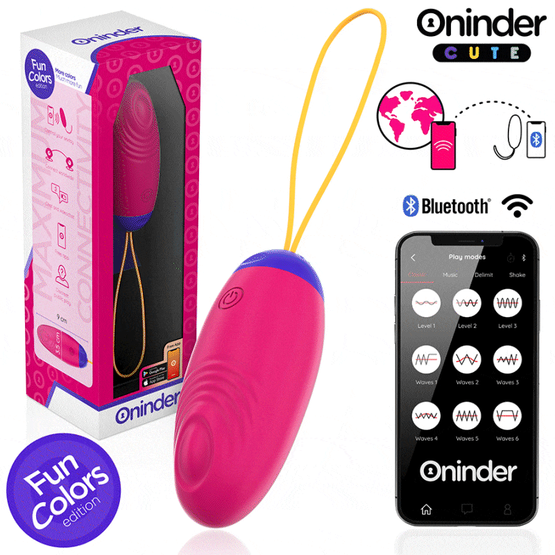 ONINDER CUTE - LOVE PLEASURE VIBRO-WAVE TAPPING SILICONE EGG - FREE WORLDWIDE APP