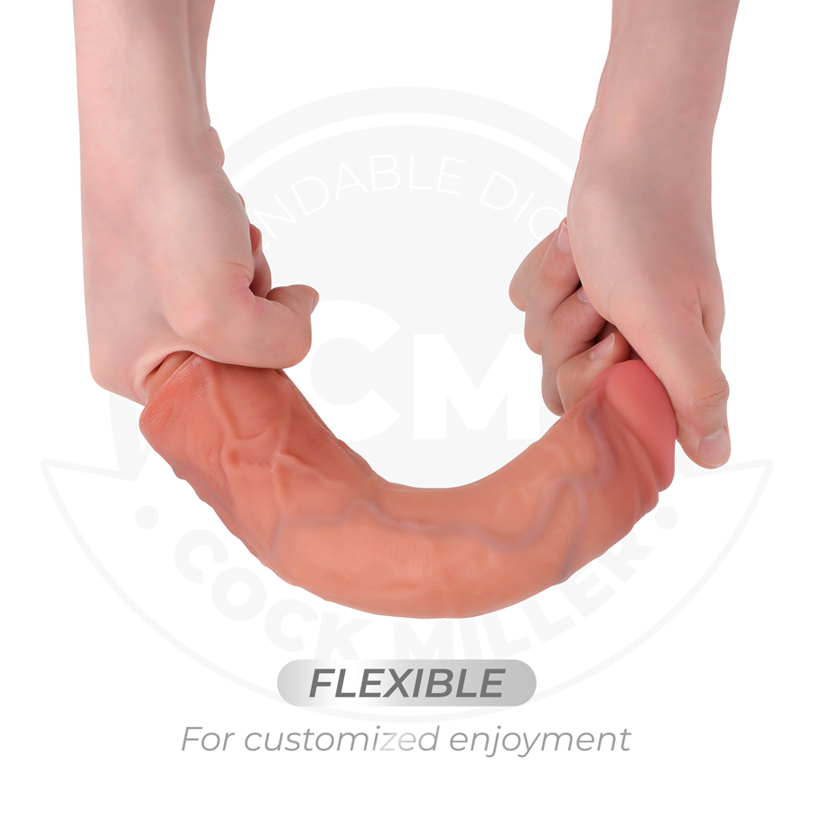 COCK MILLER - REALISTISCHER DILDO MIT SAUGNAP UND VIBRATION MIT FERNBEDIENUNG 21,5 CM