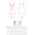 LIVCO CORSETTI FASHION - HYEONA 1710 BABYDOLL + THONG ROSE S