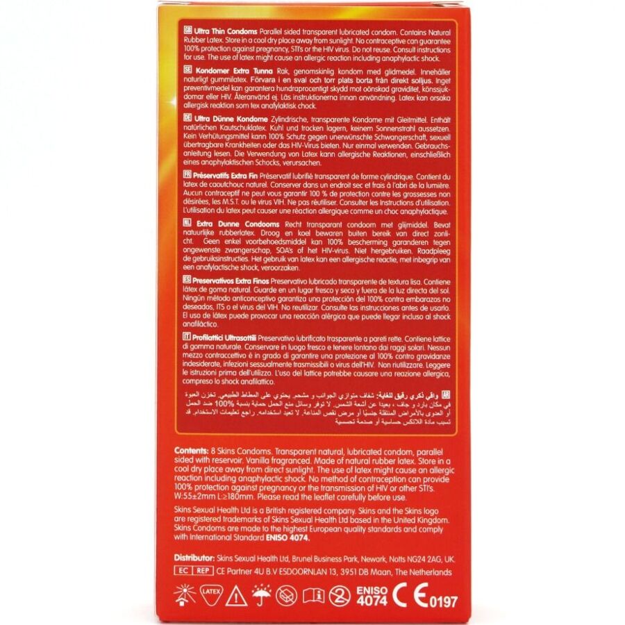 SKINS - ULTRA THIN PREMIUM CONDOMS PACK 8