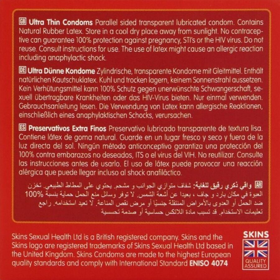 SKINS - ULTRA THIN PREMIUM CONDOMS PACK 4