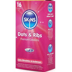 SKINS - DOTS & RIBS PREMIUM CONDOMS PACK 16