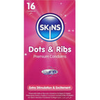 SKINS - DOTS & RIBS PREMIUM CONDOMS PACK 16