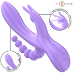 INTENSE - MIKO DREIFACHVIBRATOR RABBIT &amp; STIMULATOR &amp; ANAL 7 VIBRATIONEN LILA