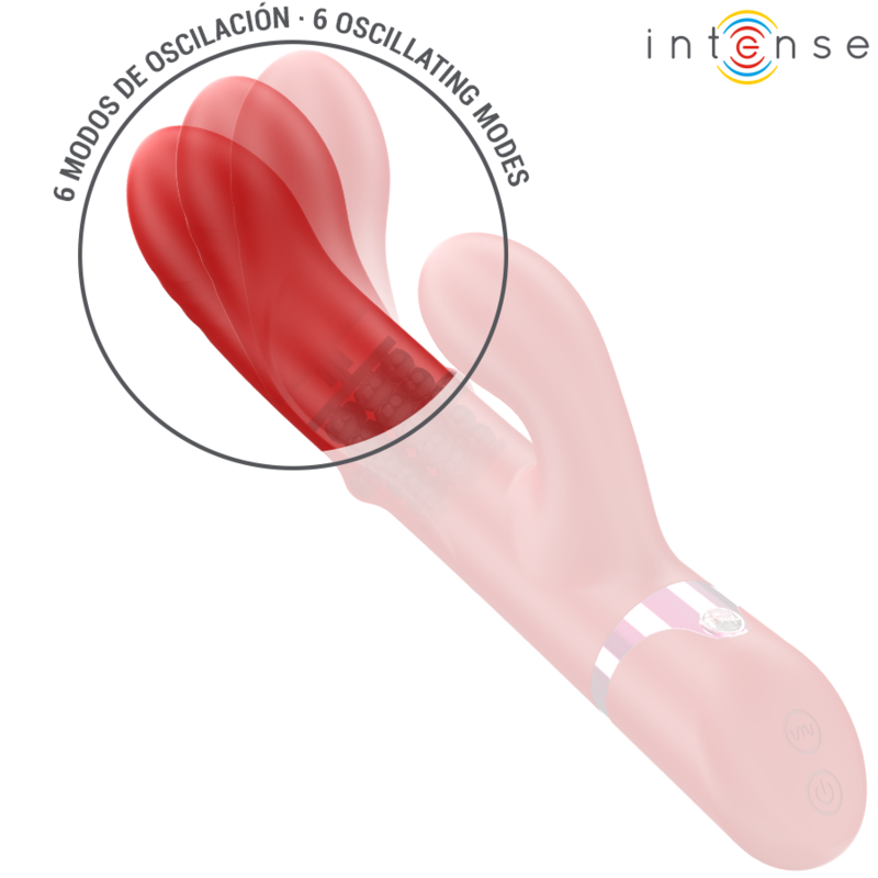 INTENSE - LELE MULTIFUNKTIONSVIBRATOR ROTIEREND &amp; OSZILLATION &amp; STIMULATION ROT