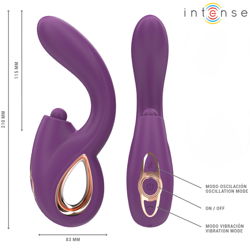 INTENSIV - LALI MULTIFUNKTIONS-G-PUNKT-VIBRATOR TAPPING &amp; STOSS &amp; VIBRATION LILA