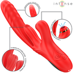 INTENSE - KAROL MULTIFUNKTIONSVIBRATOR STOSS &amp; STIMULATION &amp; STIMULIERENDE WELLEN ROT
