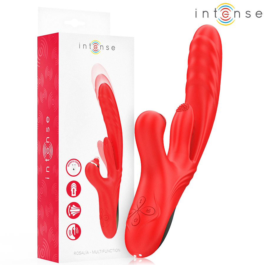 INTENSE - ROSALIA MULTIFUNKTIONSVIBRATOR 3 IN 1 ROT