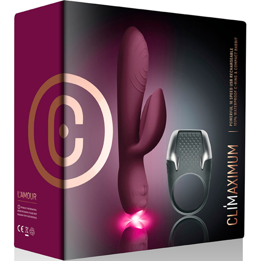 CLIMAXIMUM - LAMOUR KIT RABBIT VIBRATOR + LED COCK RING