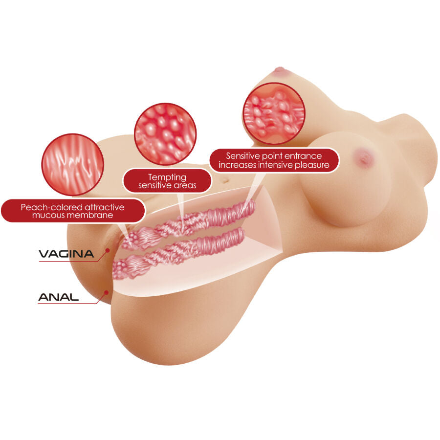 CRAZY BULL - HETTY REALISTIC FEMALE TORSO VAGINA AND ANAL 1.9 KG