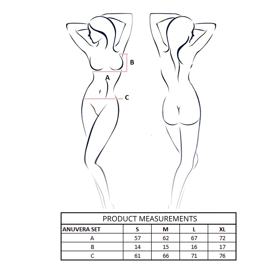 PASSION - ANUVERA BRA + THONG SET WHITE S/M