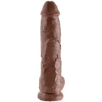 KING COCK - 10 DILDO BROWN WITH BALLS 25.4 CM