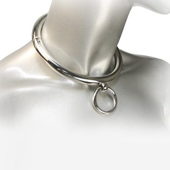 METALL HART - BDSM HALSKETTE MIT RING 10CM