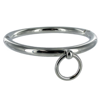 METALL HART - BDSM HALSKETTE MIT RING 18CM