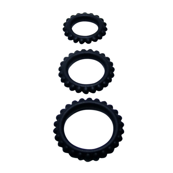 BAILE - TITAN SET 3-TEILIG COCKRING SCHWARZ 2,8 + 2,4 + 1,9 CM 