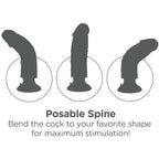 KING COCK - 15.24 CM VIBRATING COCK FLESH
