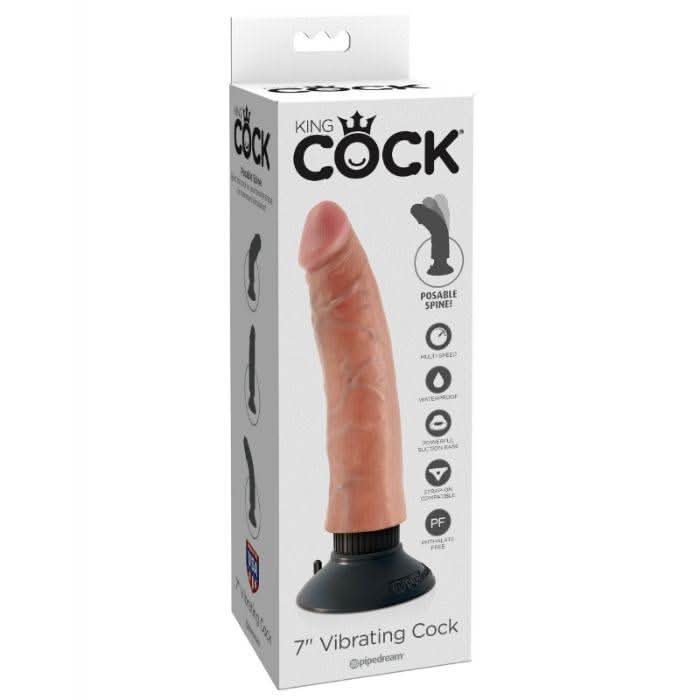 KING COCK - VIBRATORE IN CARNE DA 17,78 CM