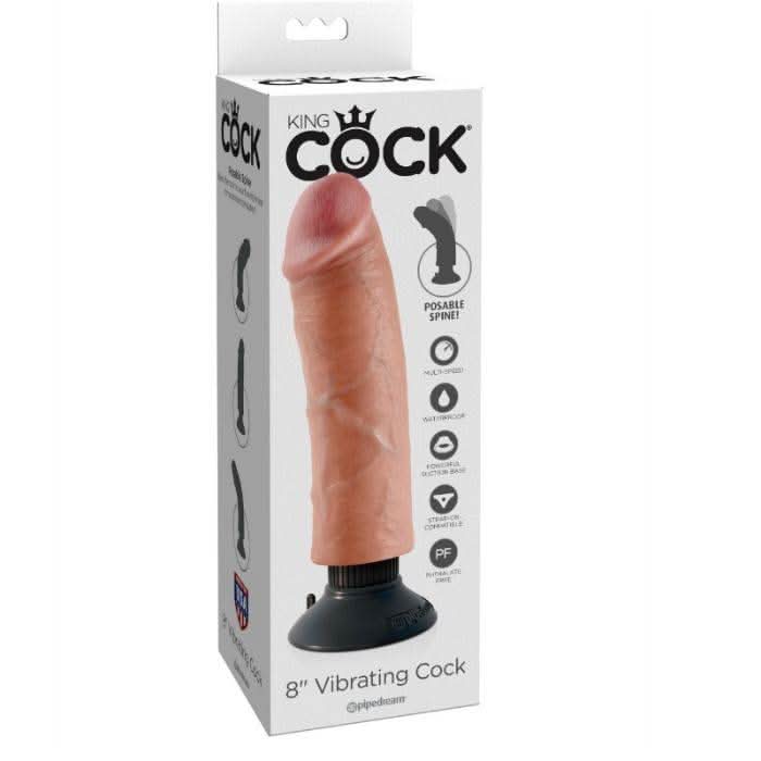 KING COCK - VIBRATORE IN CARNE DA 20,32 CM
