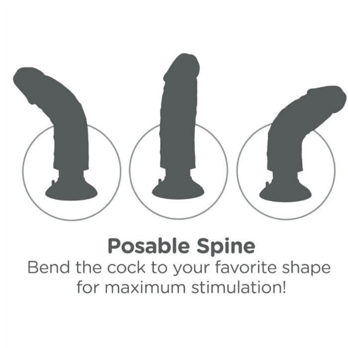 KING COCK - VIBRATORE IN CARNE DA 20,32 CM