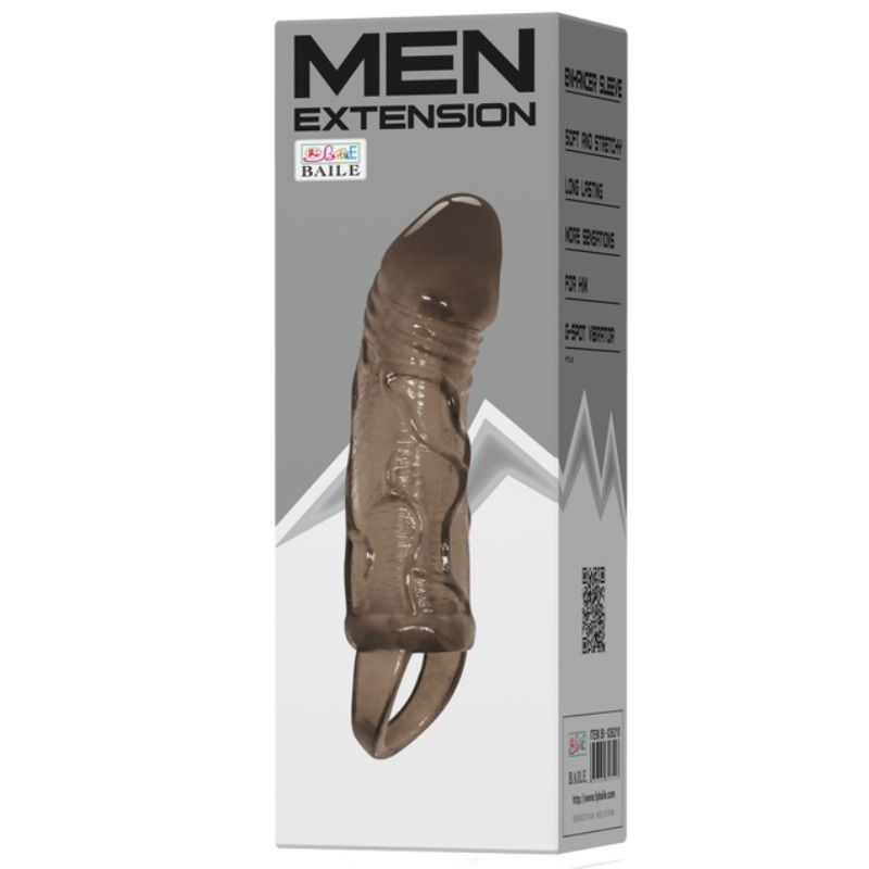 BAILE - PENIS EXTENDER COVER MIT GURT FÜR HODEN SCHWARZ 13,5 CM