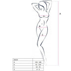 PASSION - WOMAN BS024 WEISSER BODYSTOCKING EINE GRÖSSE