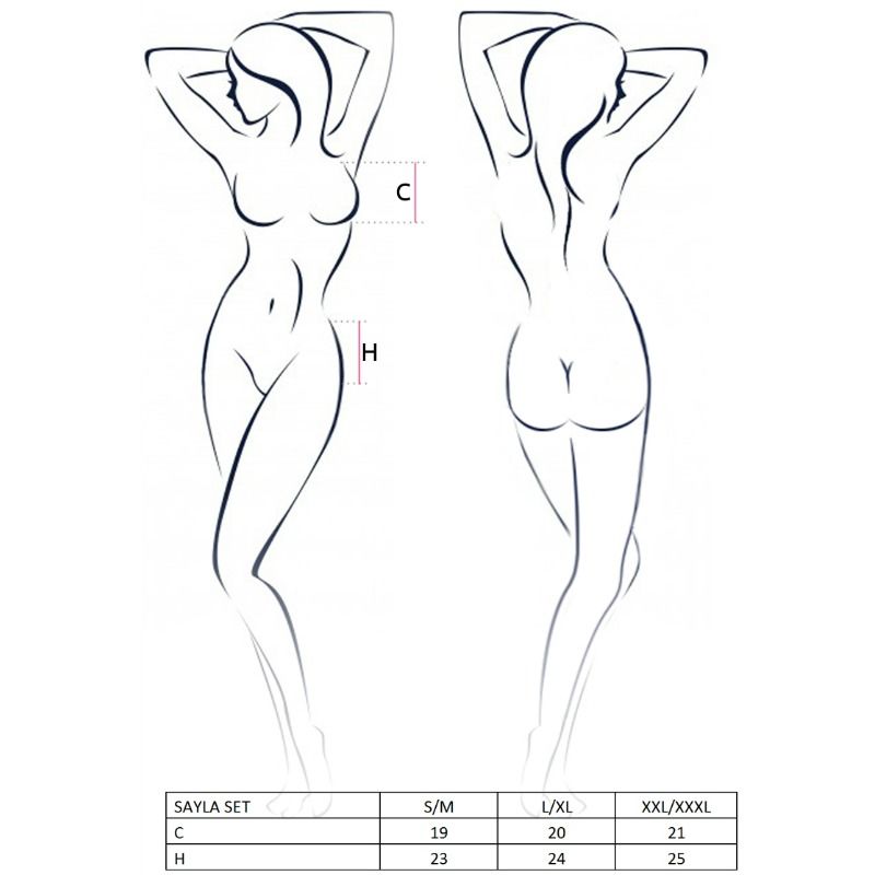 PASSION - WOMAN SAYLA SET BLACK SIZE S/M