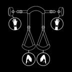 FETISH SUBMISSIVE - OPEN LEGS POSITION WITH NOPRENE LINING HANDCUFFS