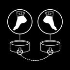 FETISCH DEVOT - FUSSMANSCHETTEN AUS VEGANEM LEDER MIT NOPRENFUTTER