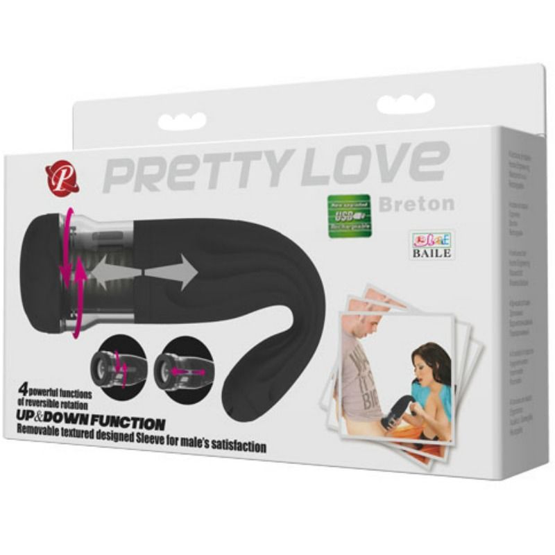 PRETTY LOVE - BRETON MULTIFUNKTIONS-MASTURBATOR MIT WIEDERAUFLADBAREM GESCHENK