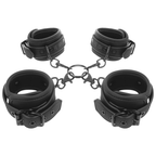 FETISH SUBMISSIVE - SET OF HAND AND ANKLE HANDCUFFS WITH NOPRENE LINING