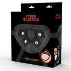 CYBER SILICOCK - STRAP-ON HARNESS MIT 3 RINGEN GRATIS