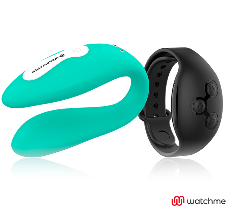 WEARWATCH - VIBRATOR MIT DUAL-TECHNOLOGIE WATCHME AQUAMARIN / JET